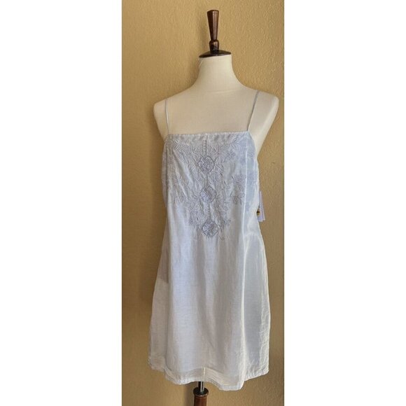 GUESS Womens Light Green Judy Embroidered Silk Blend Slip Dress Size S - Picture 2 of 10